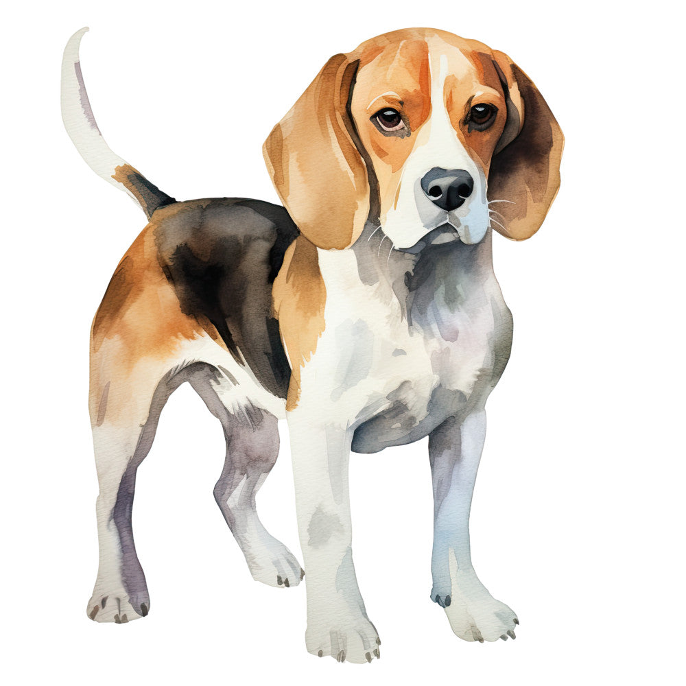 Watercolor Dogs Fabric Panel 2