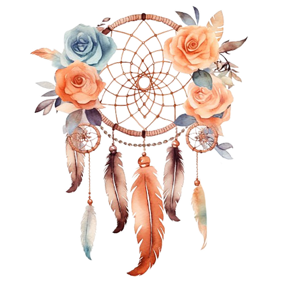 Watercolor Dream Catcher Fabric Panel 11 - quilting cotton panel - Linda's Electric Quilters
