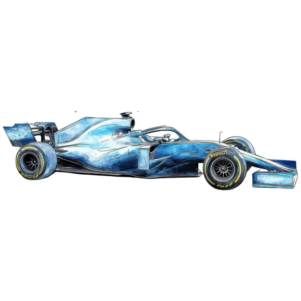 Watercolor Formula Racing Fabric Panel 6