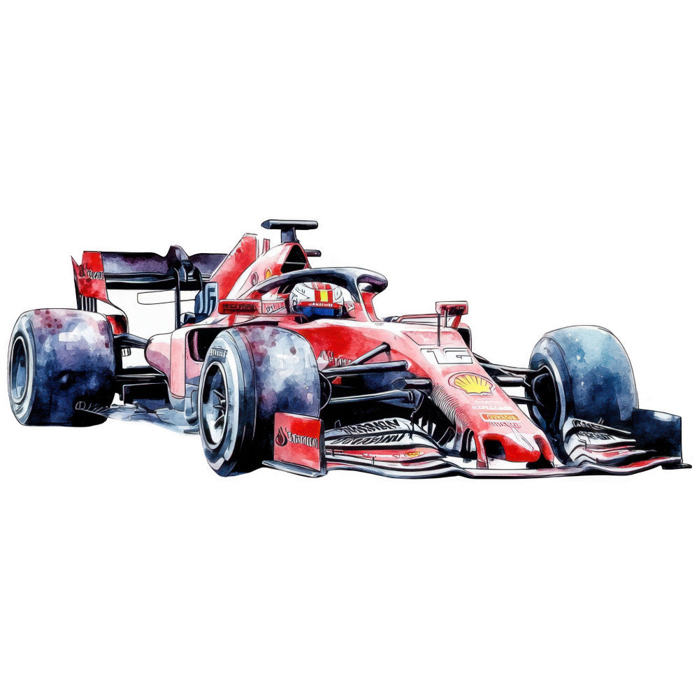 Watercolor Formula Racing Fabric Panel 9