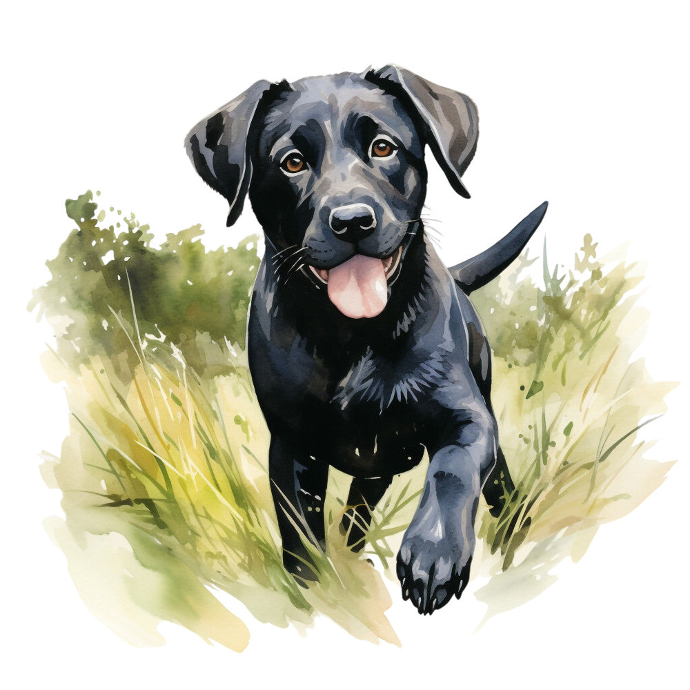 Watercolor Labrador Fabric Panel 35 QuiltingFabricPanels