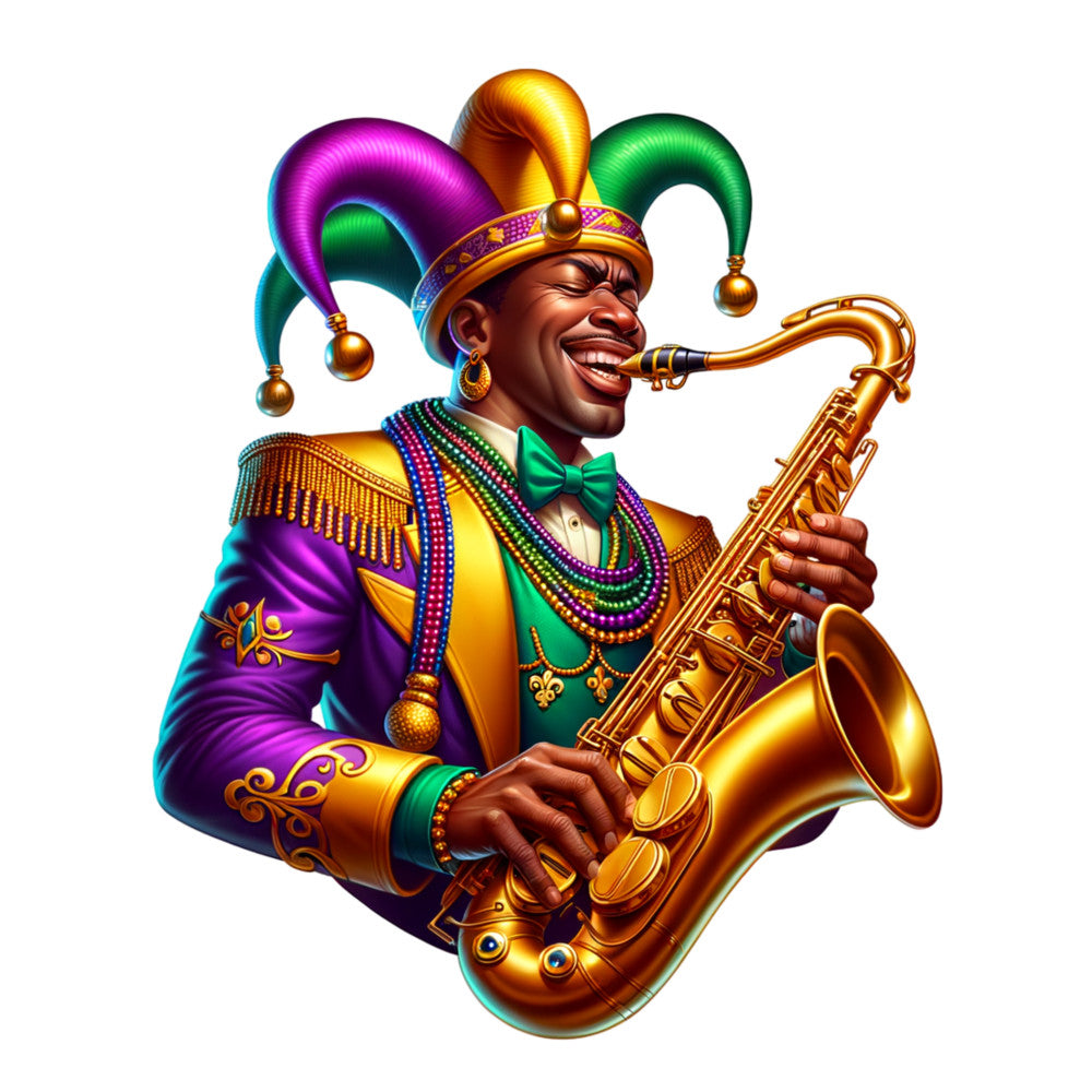 Watercolor Mardi Gras Fabric Panel 8