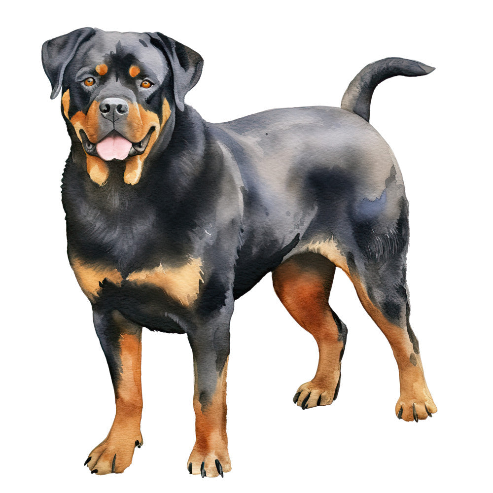 Watercolor Rottweiler Fabric Panel 27
