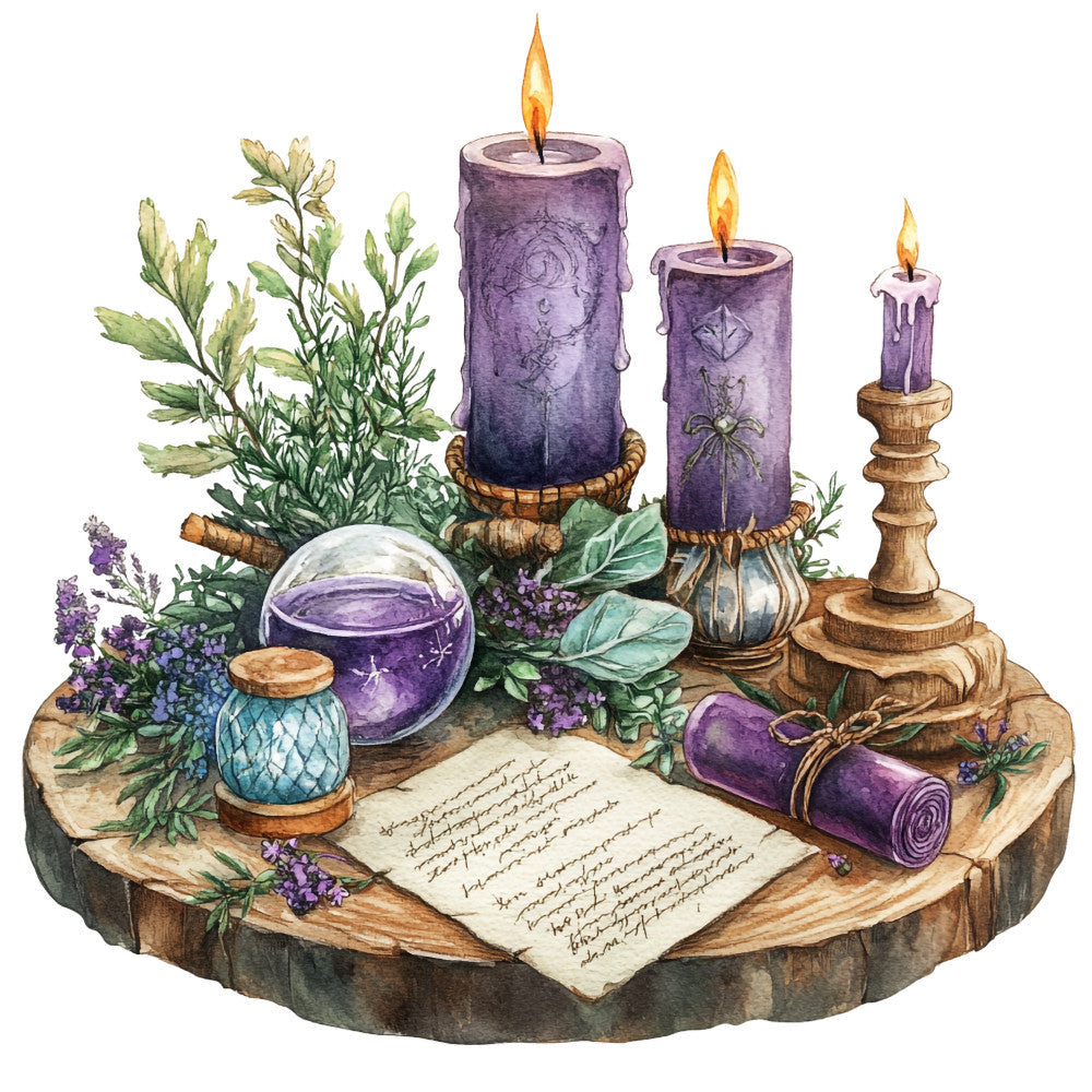 Watercolor Witch Fabric Panel 20