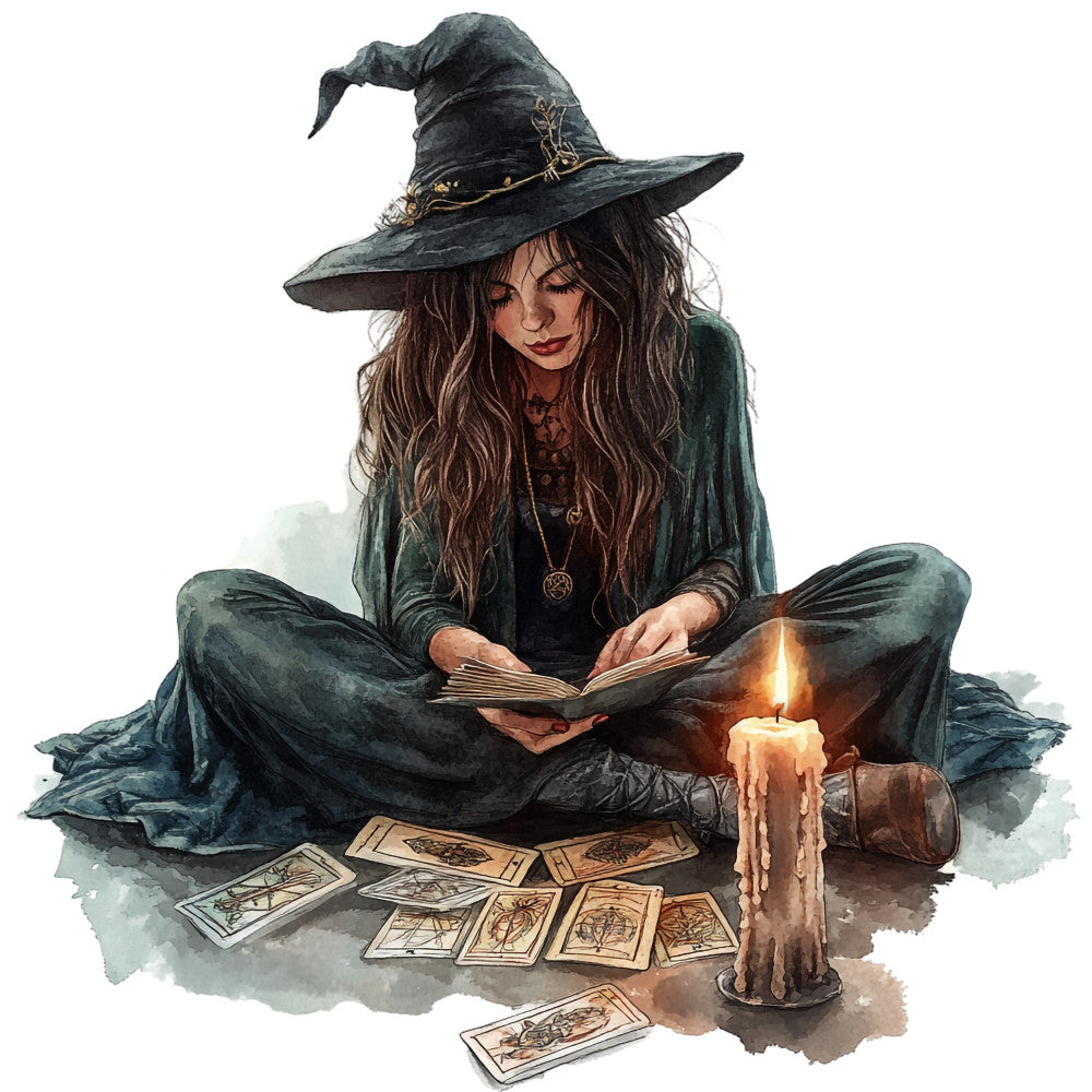 Watercolor Witch Fabric Panel 28