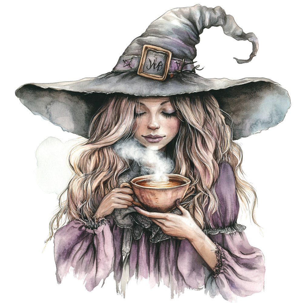 Watercolor Witch Fabric Panel 6