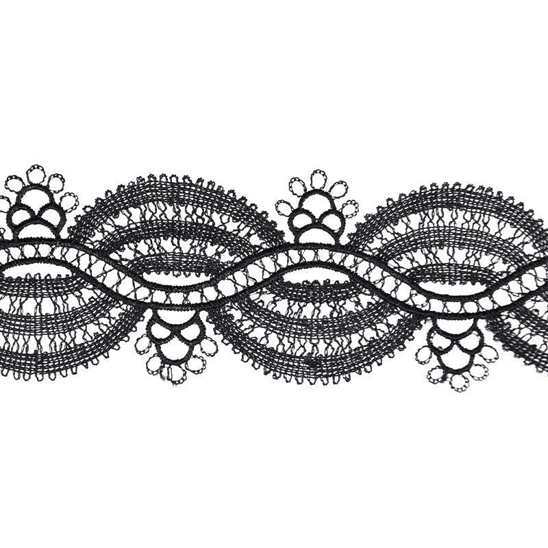Wave Floral Venise Lace Trim, 1 1/2-inch X 5 Yards – Scalloped Decorative Lace Edging for Bridal & Sewing