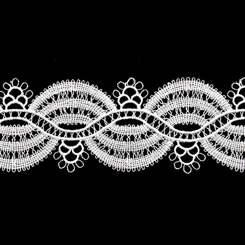 Wave Floral Venise Lace Trim, 1 1/2-inch X 5 Yards – Scalloped Decorative Lace Edging for Bridal & Sewing