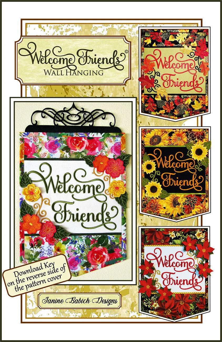 Welcome Friends Wall Hanging - Linda's Electric Quilters