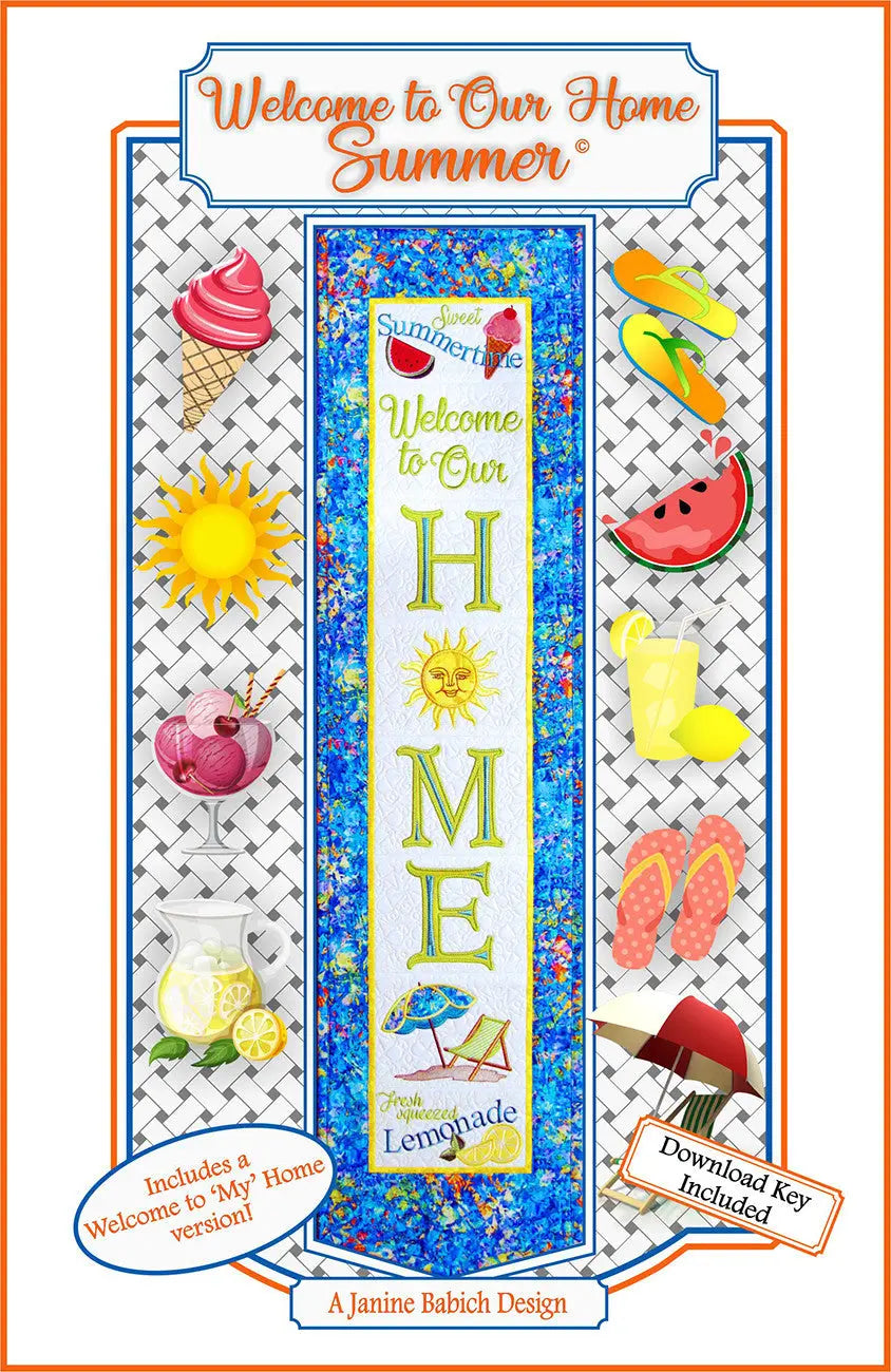Welcome To Our Home Summer - Linda's Electric Quilters
