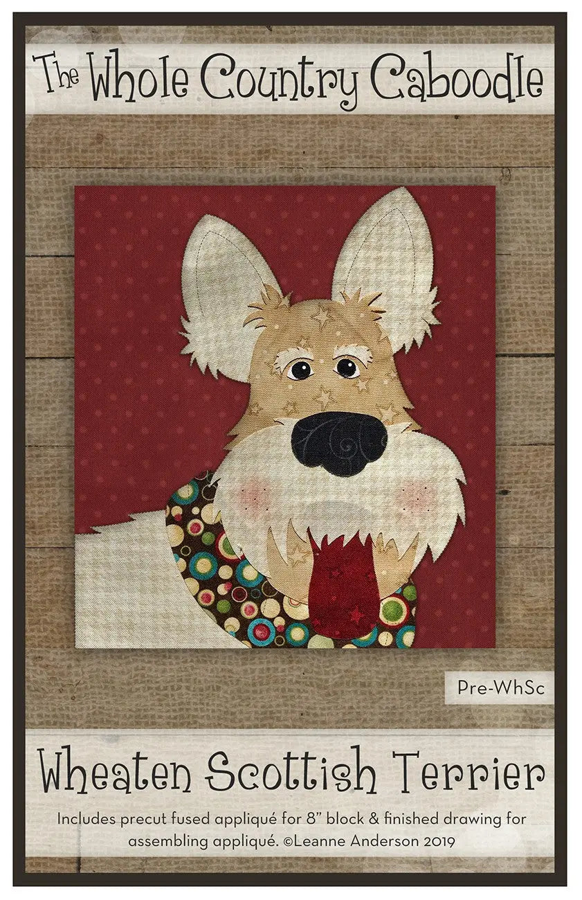 Wheaten Scottish Terrier Precut Fused Applique Pack - Linda's Electric Quilters