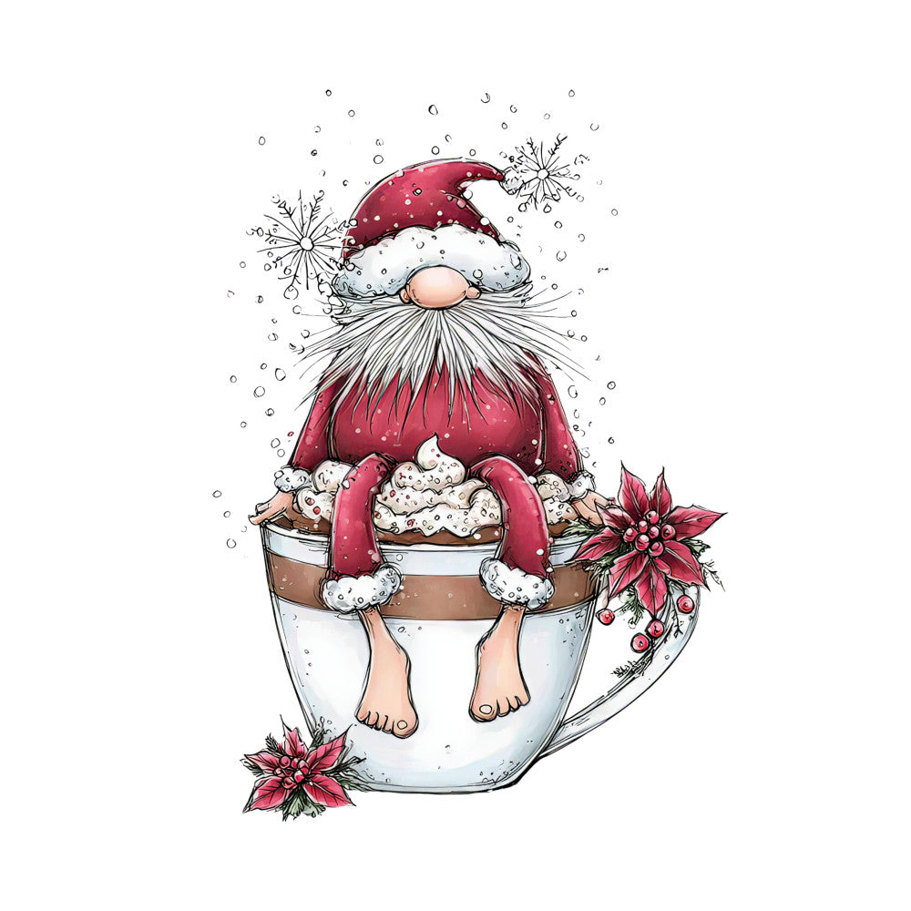 Whimsical Christmas Cocktail Fabric Panel 12
