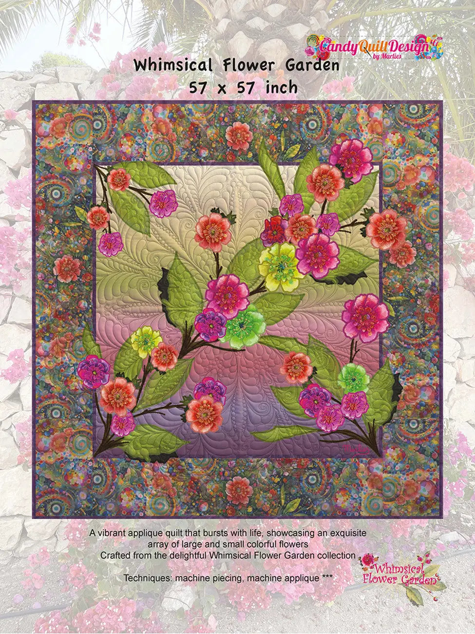 Whimsical Flower Garden - Linda's Electric Quilters
