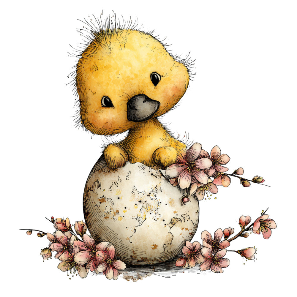 Whimsical Spring Duck Fabric Panel 19
