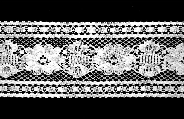 White Flat Lace Trim -2 1/8" width-BLF-8096