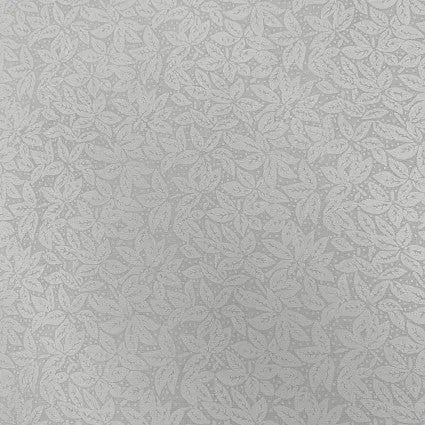 Grey Leaves Tone on Tone Cotton Wideback Fabric per yard - Linda's Electric Quilters