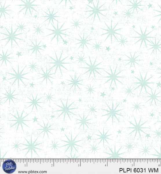 White Starburst Peace, Love, Pickleball Cotton 44/45 Fabric Per Yard
