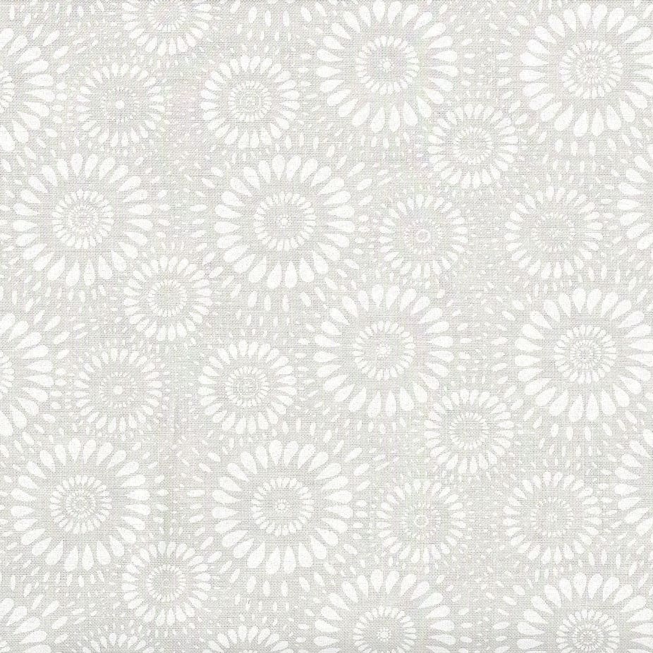 White on Natural Lucky Medallion 45" Wide Cotton Fabric Per Yard
