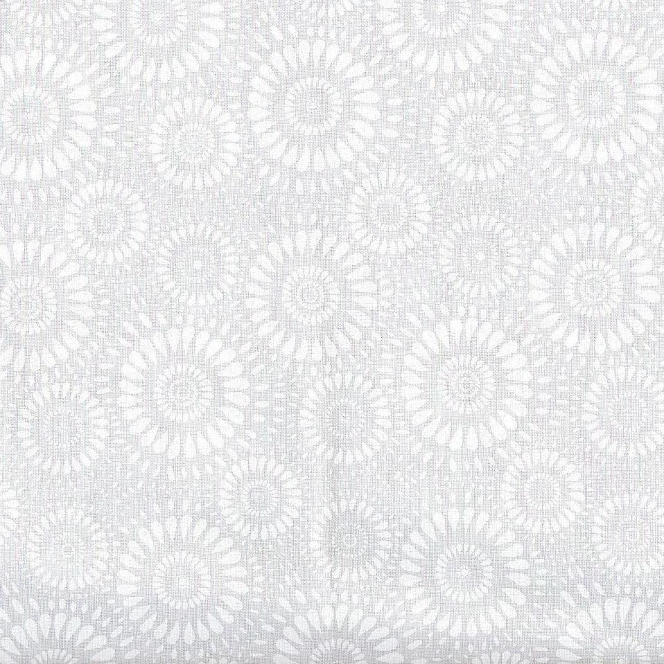 White on White Lucky Medallion 45" Wide Cotton Fabric Per Yard