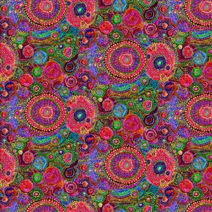 Who Let The Birds Out Beads Cotton 44"/45" Fabric Per Yard Sykel Studio