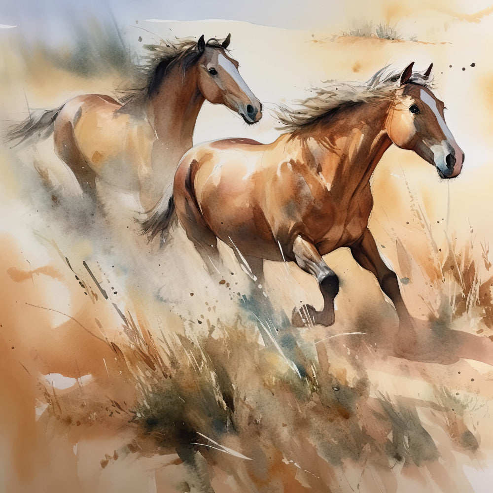 Wild Horses Fabric Panel 10