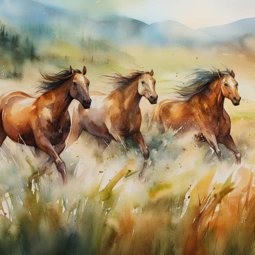 Wild Horses Fabric Panel 11