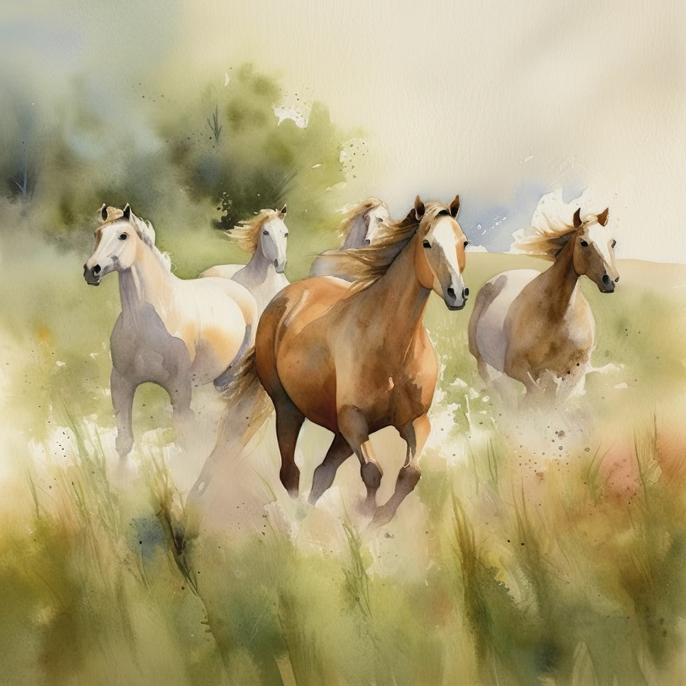 Wild Horses Fabric Panel 13
