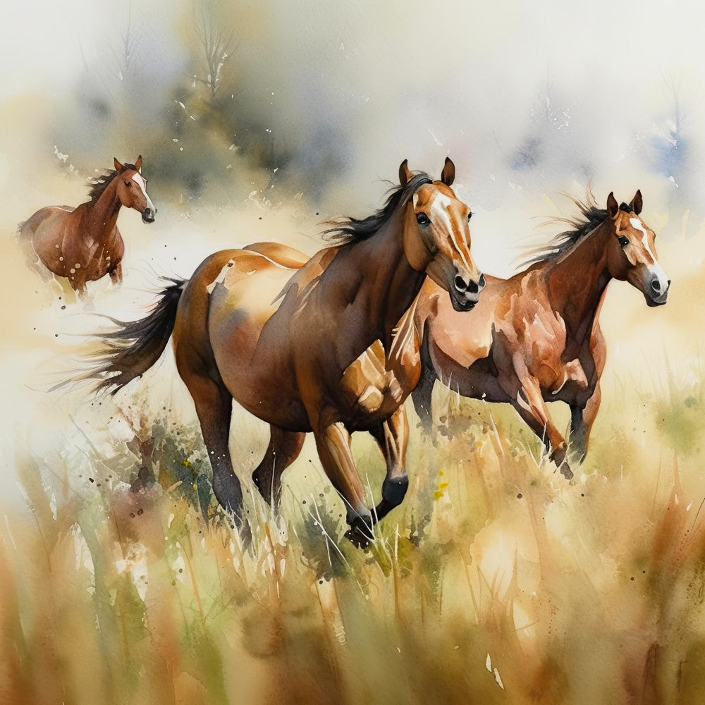 Wild Horses Fabric Panel 2
