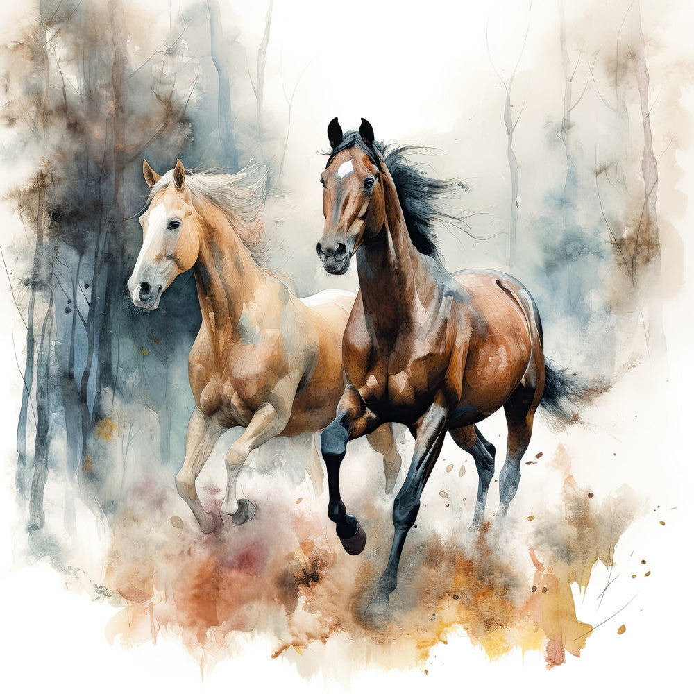 Wild Horses Fabric Panel 4