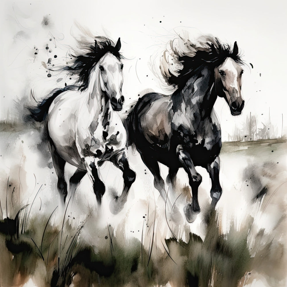 Wild Horses Fabric Panel 7
