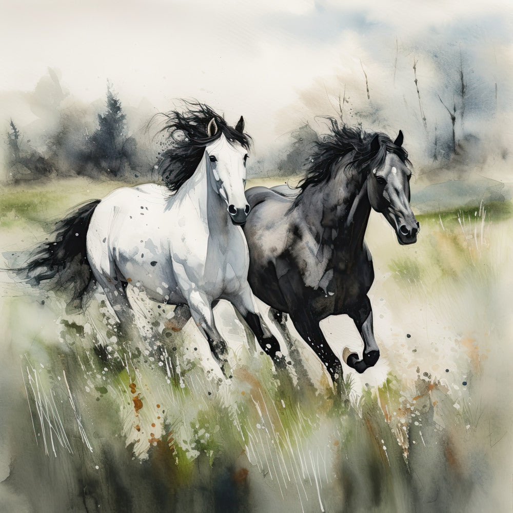 Wild Horses Fabric Panel 8