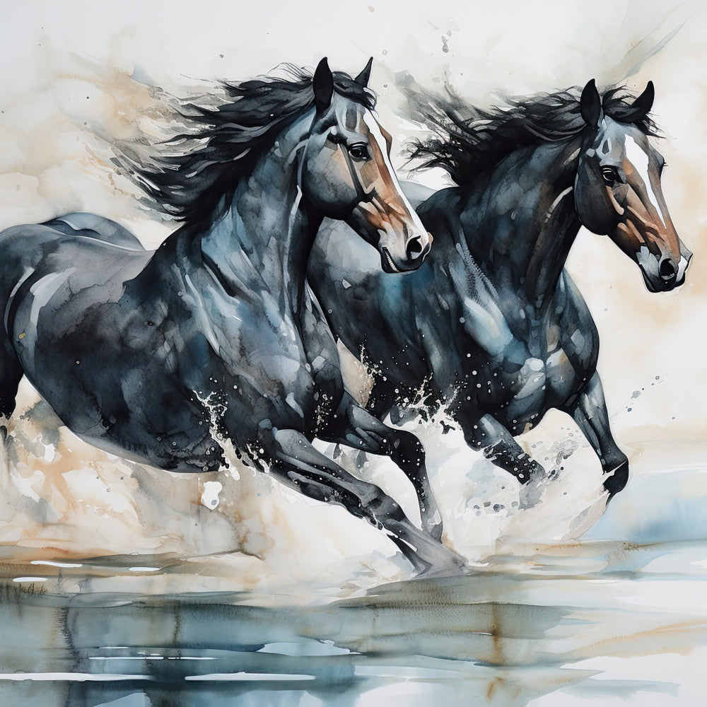 Wild Horses Fabric Panel 9