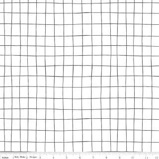 Wild and Free Grid White 108 inch wideback quilt backing fabric 3-yard package by Gracey Larson for Riley Blake Designs