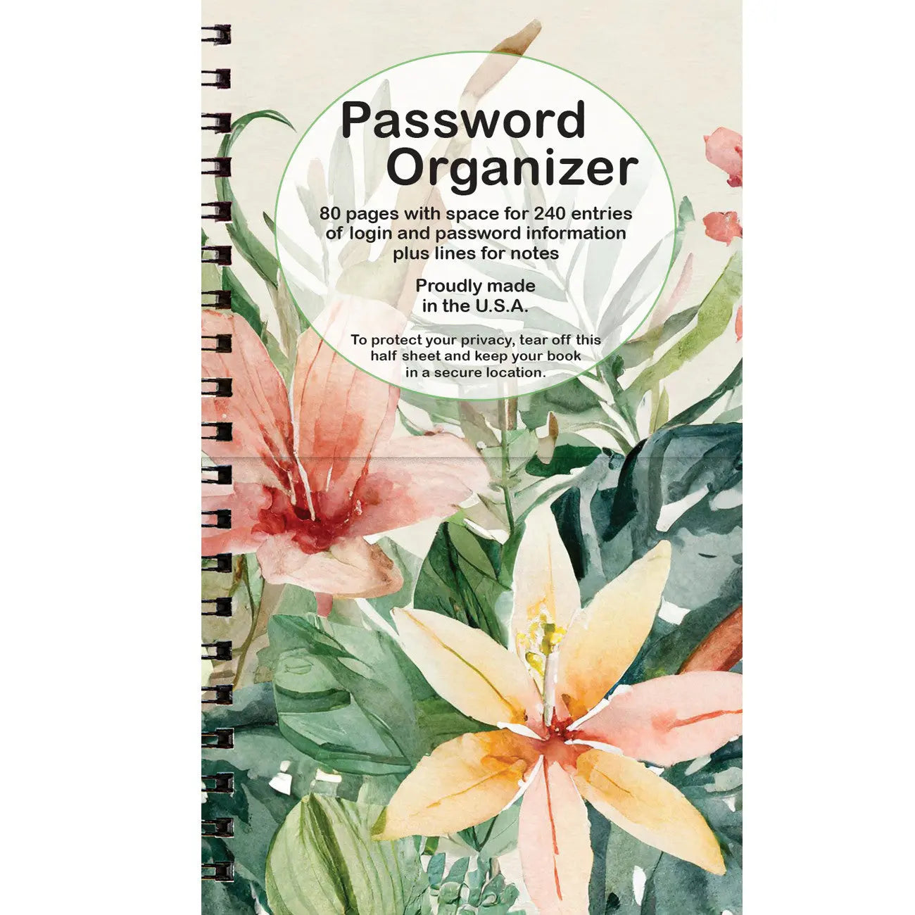 Wildflowers Password Book - Linda's Electric Quilters