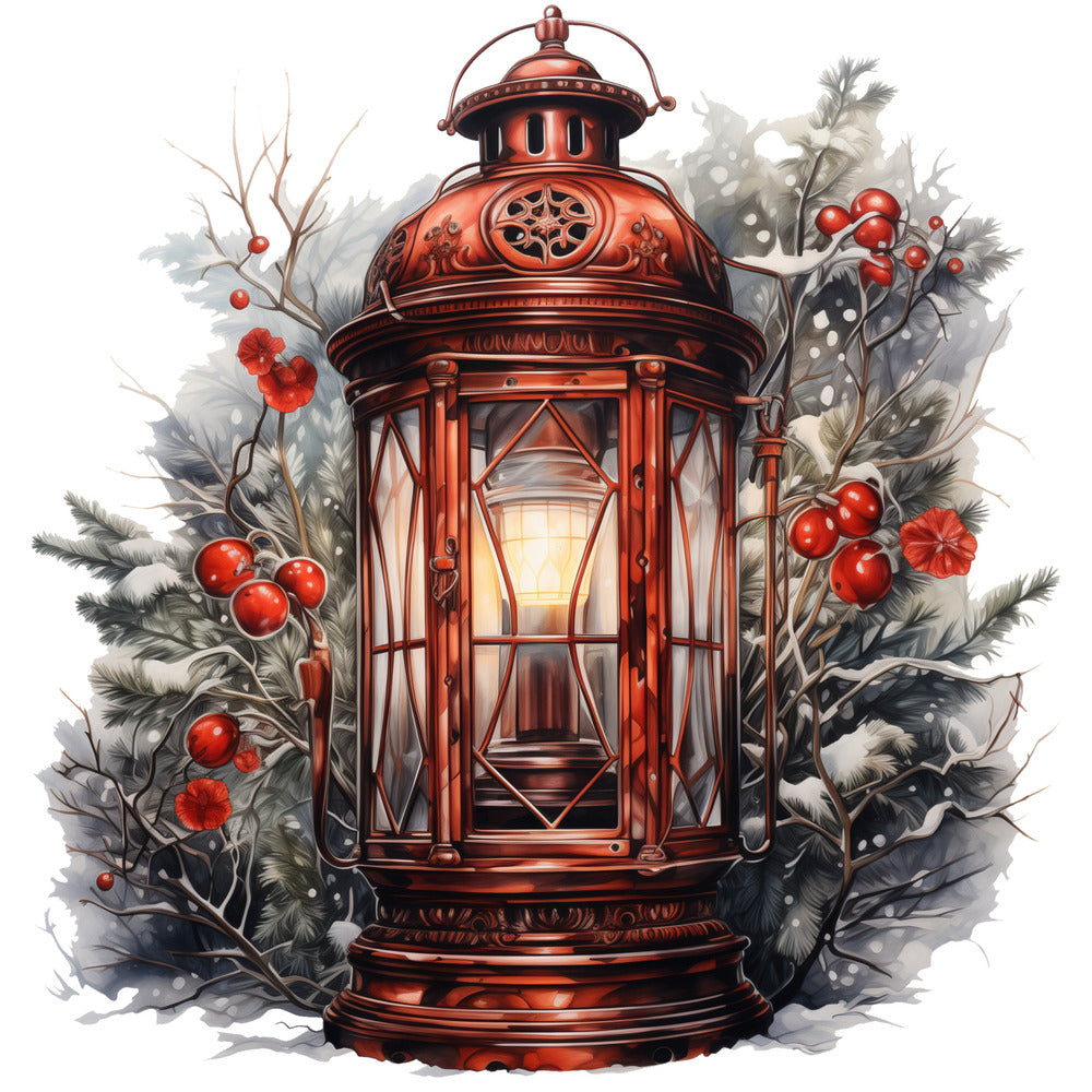 Winter Lantern 12 Fabric Panel QuiltingFabricPanels