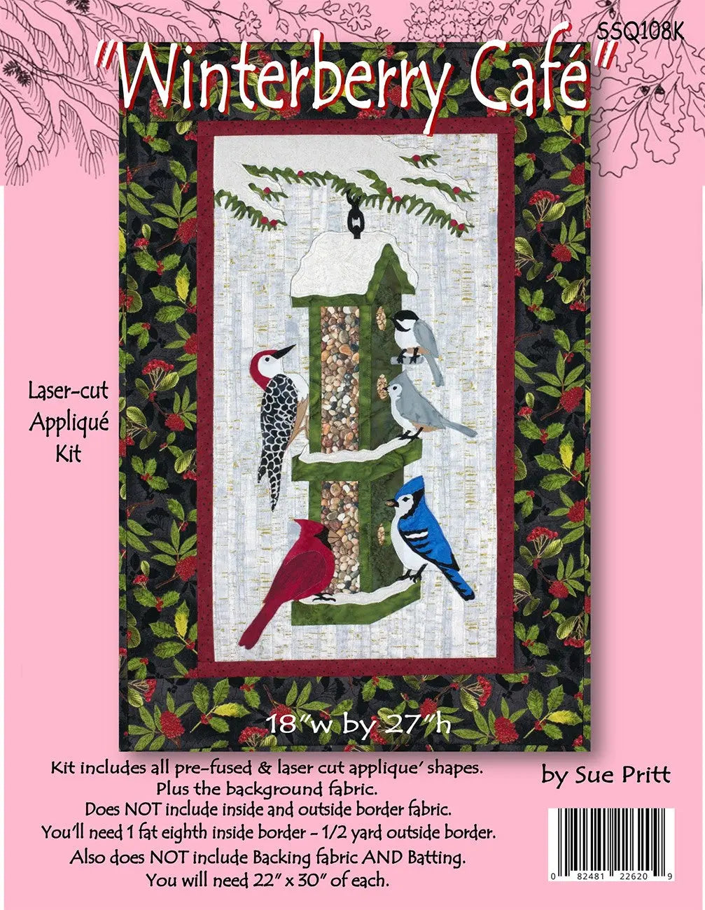 Winterberry Cafe Applique Kit - Linda's Electric Quilters