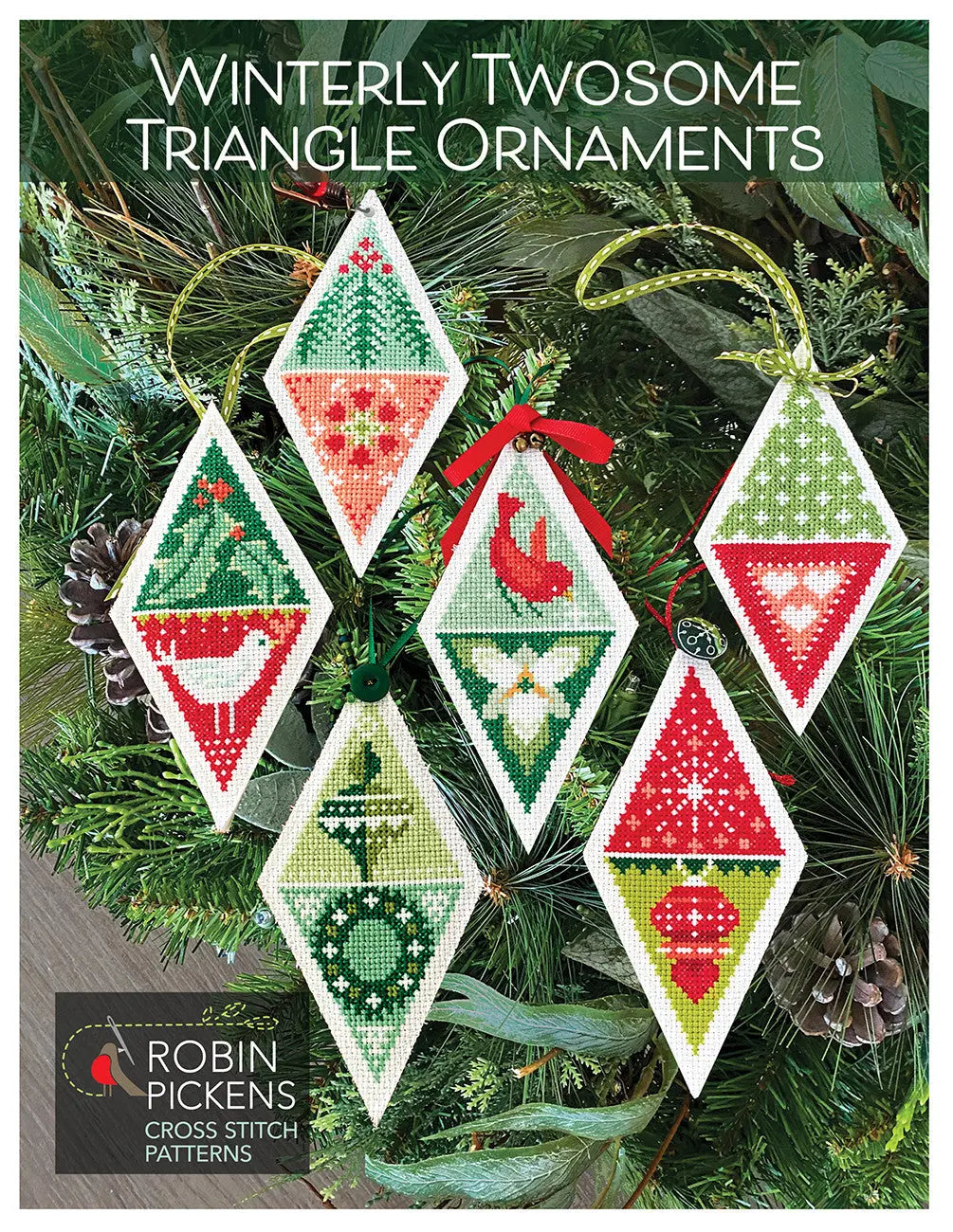 Winterly Twosome Triangle Ornaments - Linda's Electric Quilters