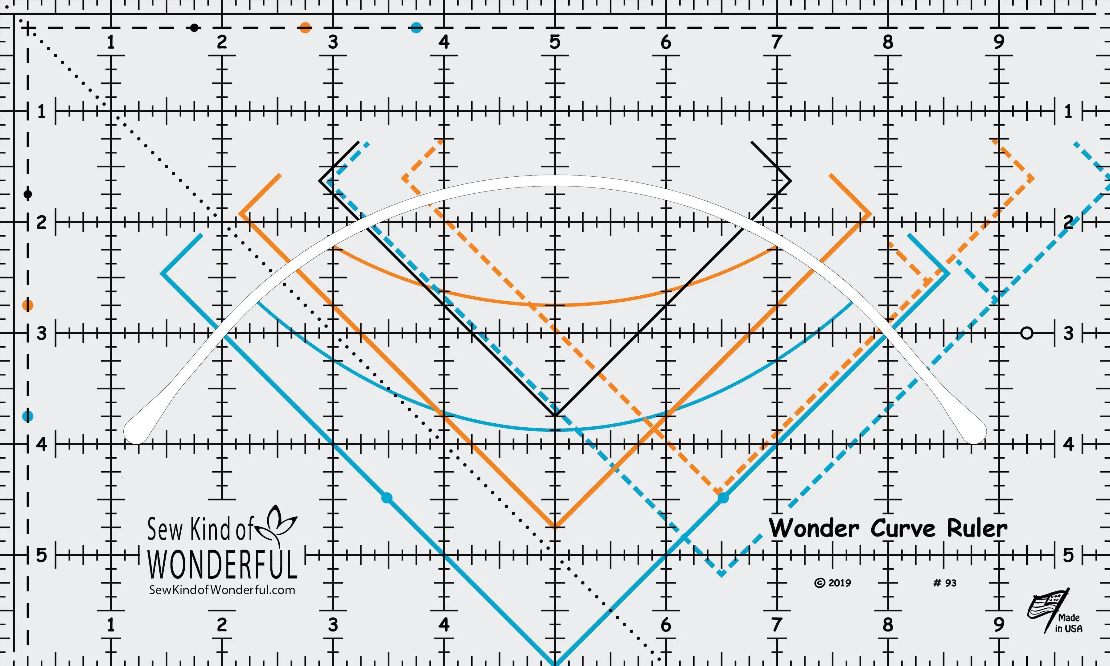 Wonder Curve Ruler - Linda's Electric Quilters