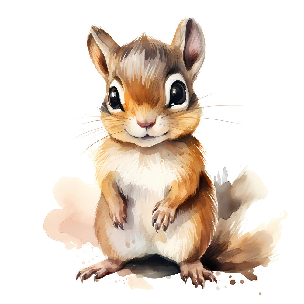 Woodland Baby Chipmunk 3 Fabric Panel