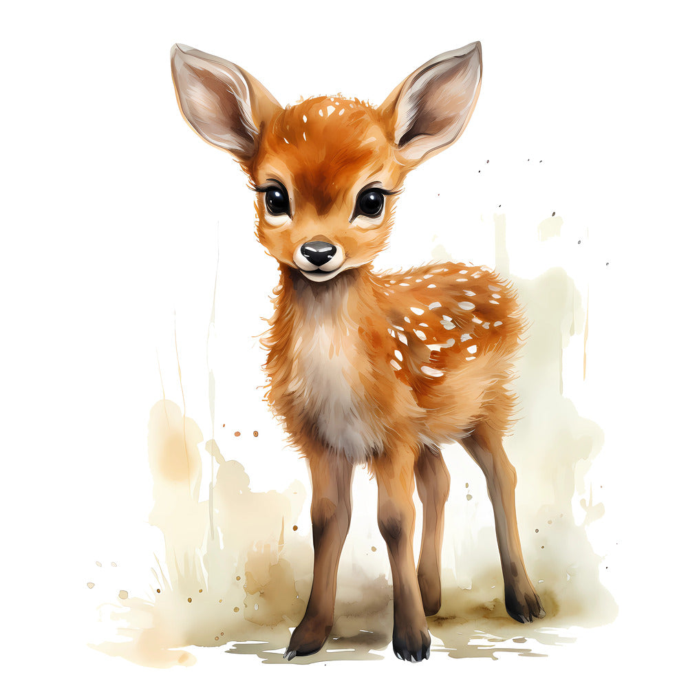 Woodland Baby Deer 1 Fabric Panel