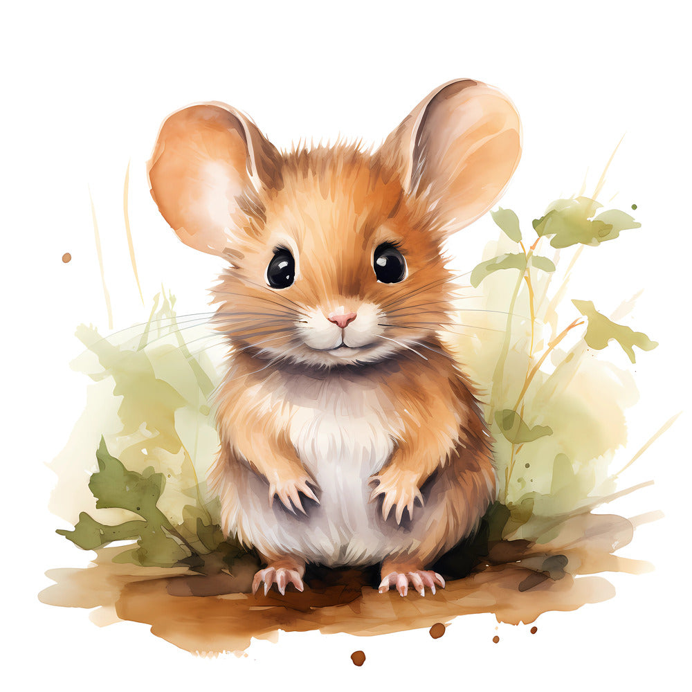 Woodland Baby Mouse 1 Fabric Panel