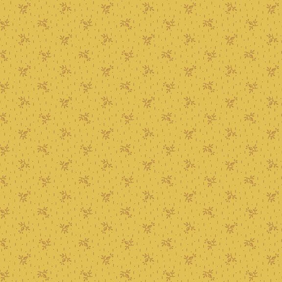Woof and Warp - Buds - Gold 44" / 45" Fabric Per Yard