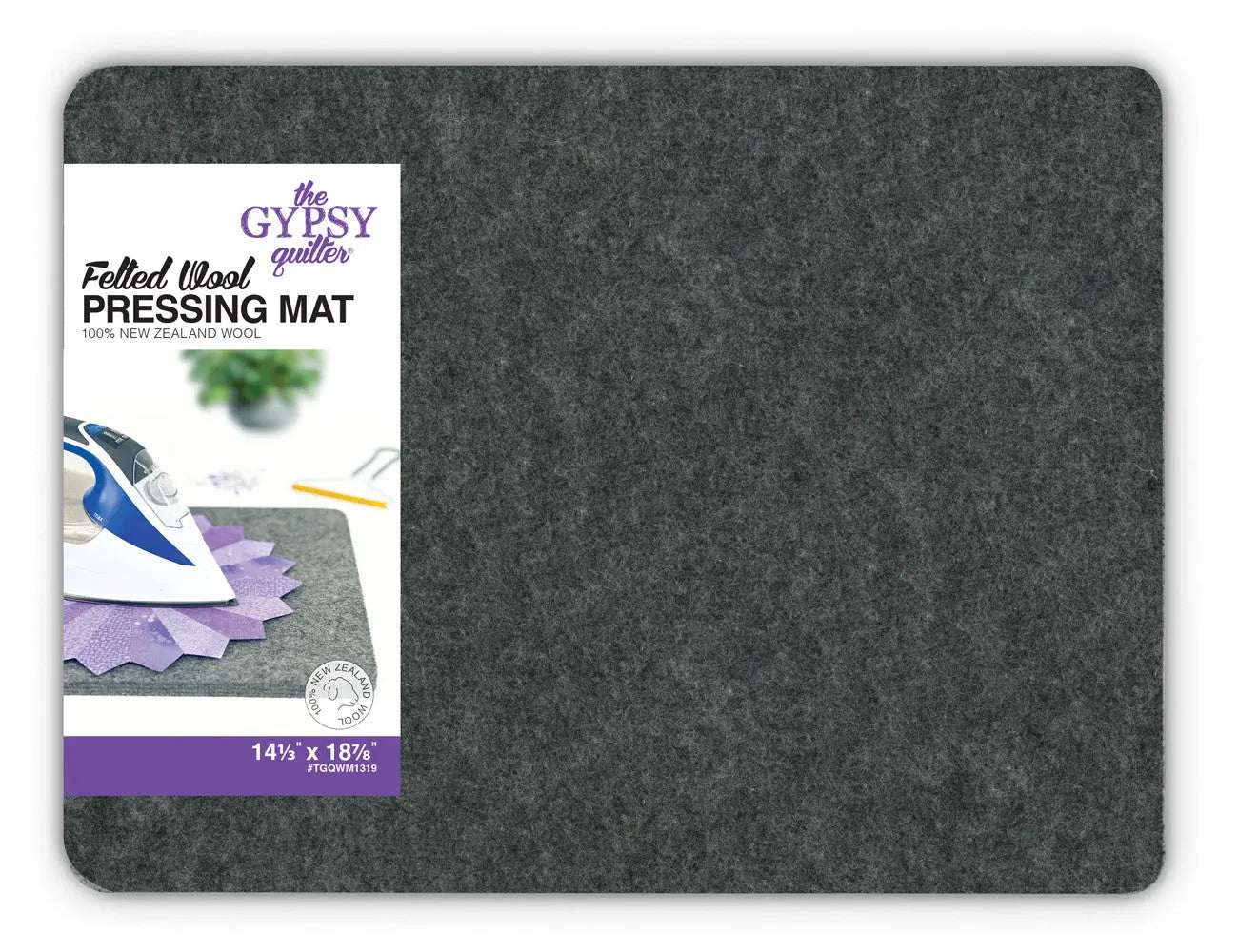 Wool Pressing Mat 14-1/3in Wide x 18-7/8in Long x 1/2in Thick - Linda's Electric Quilters