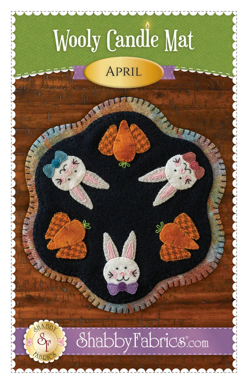 Wooly Candle Mat April - Linda's Electric Quilters