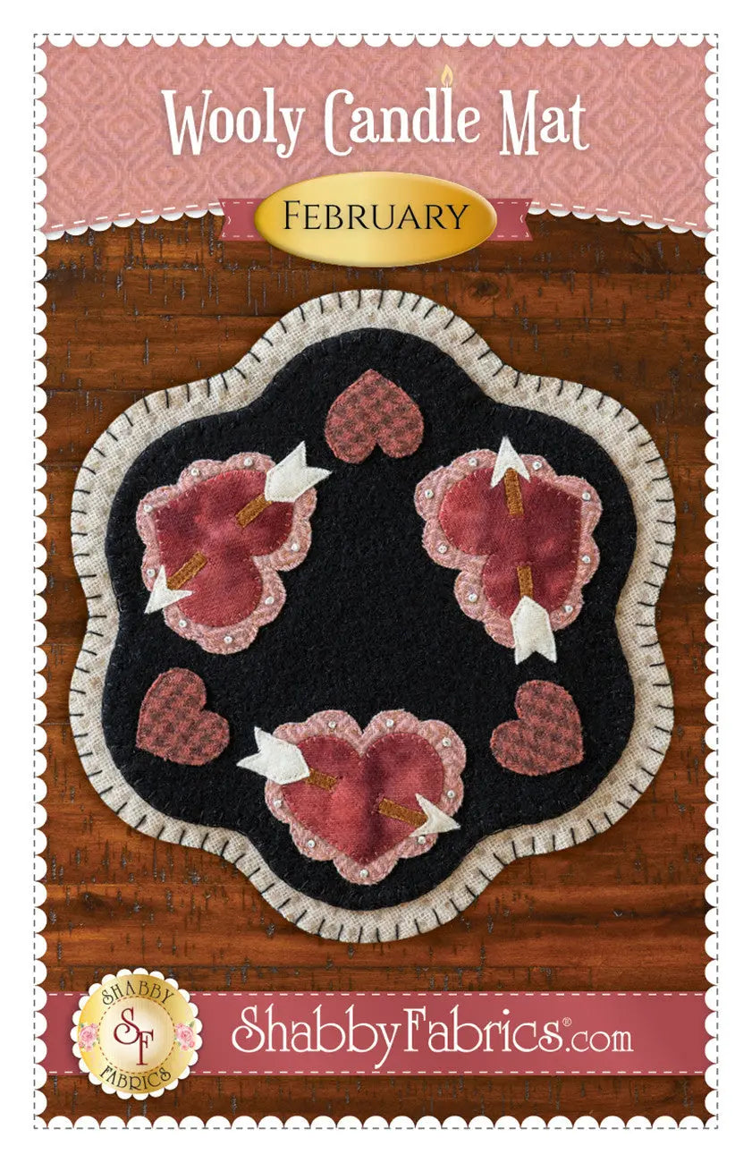 Wooly Candle Mat February - Linda's Electric Quilters