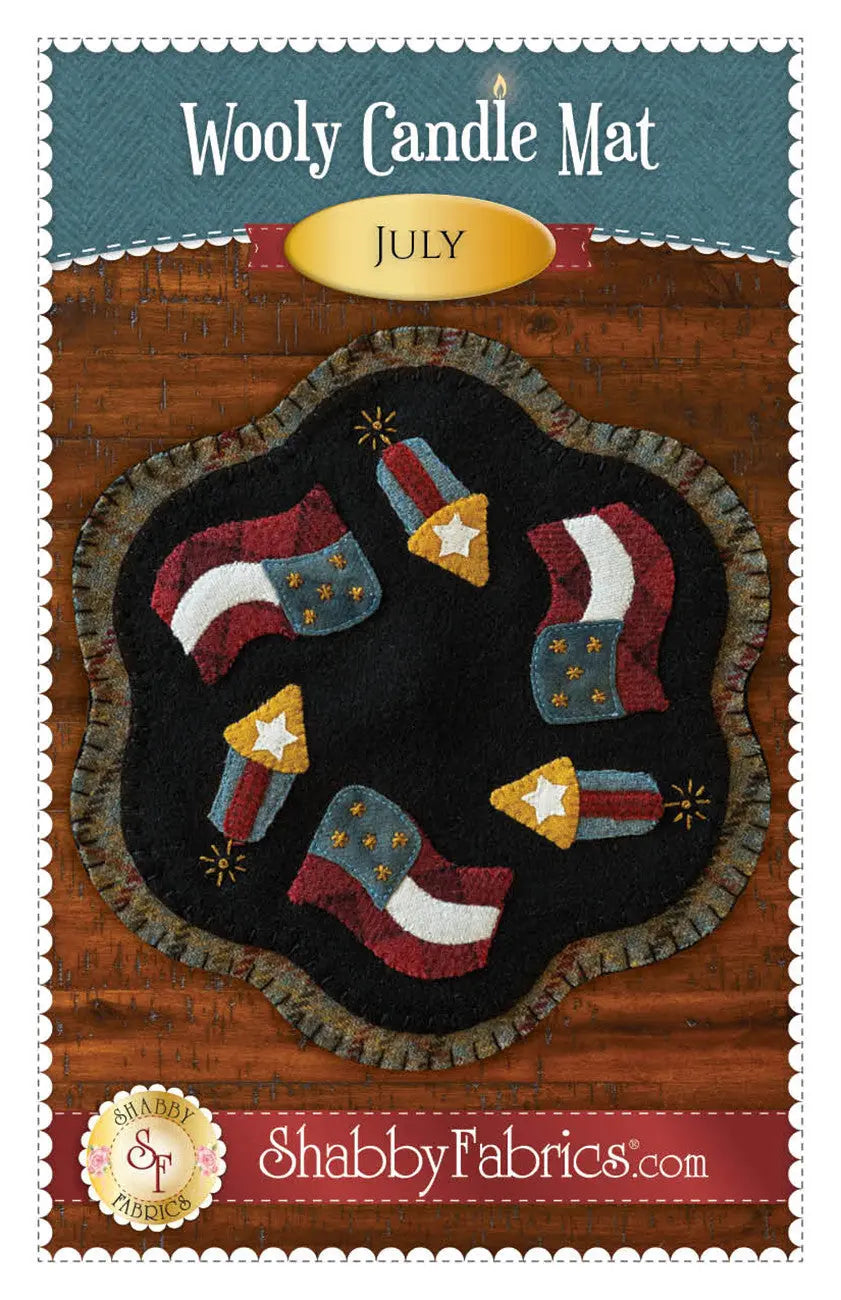 Wooly Candle Mat July - Linda's Electric Quilters