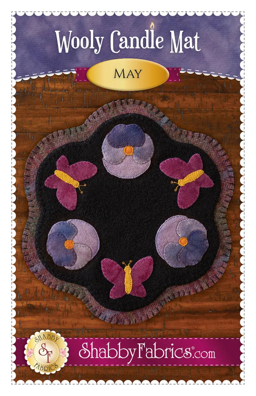 Wooly Candle Mat May - Linda's Electric Quilters