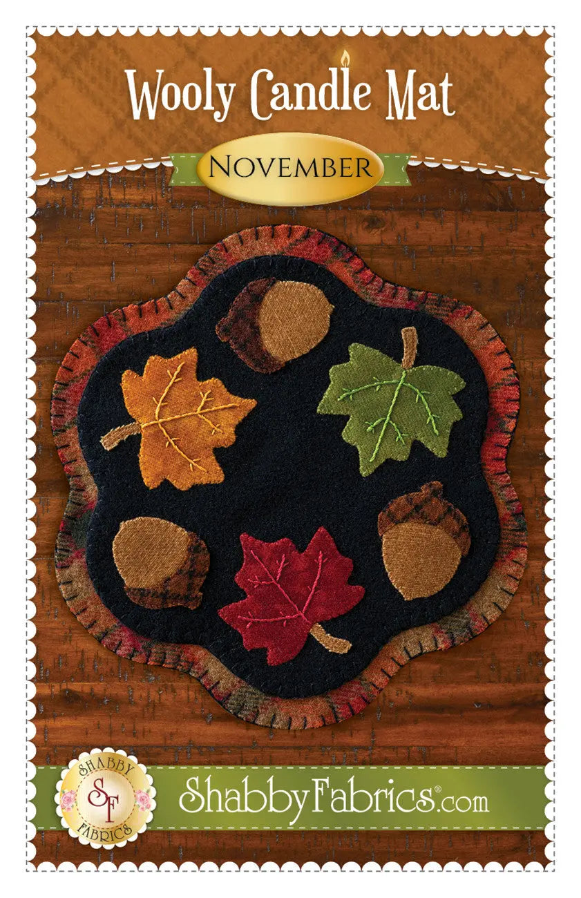 Wooly Candle Mat November - Linda's Electric Quilters