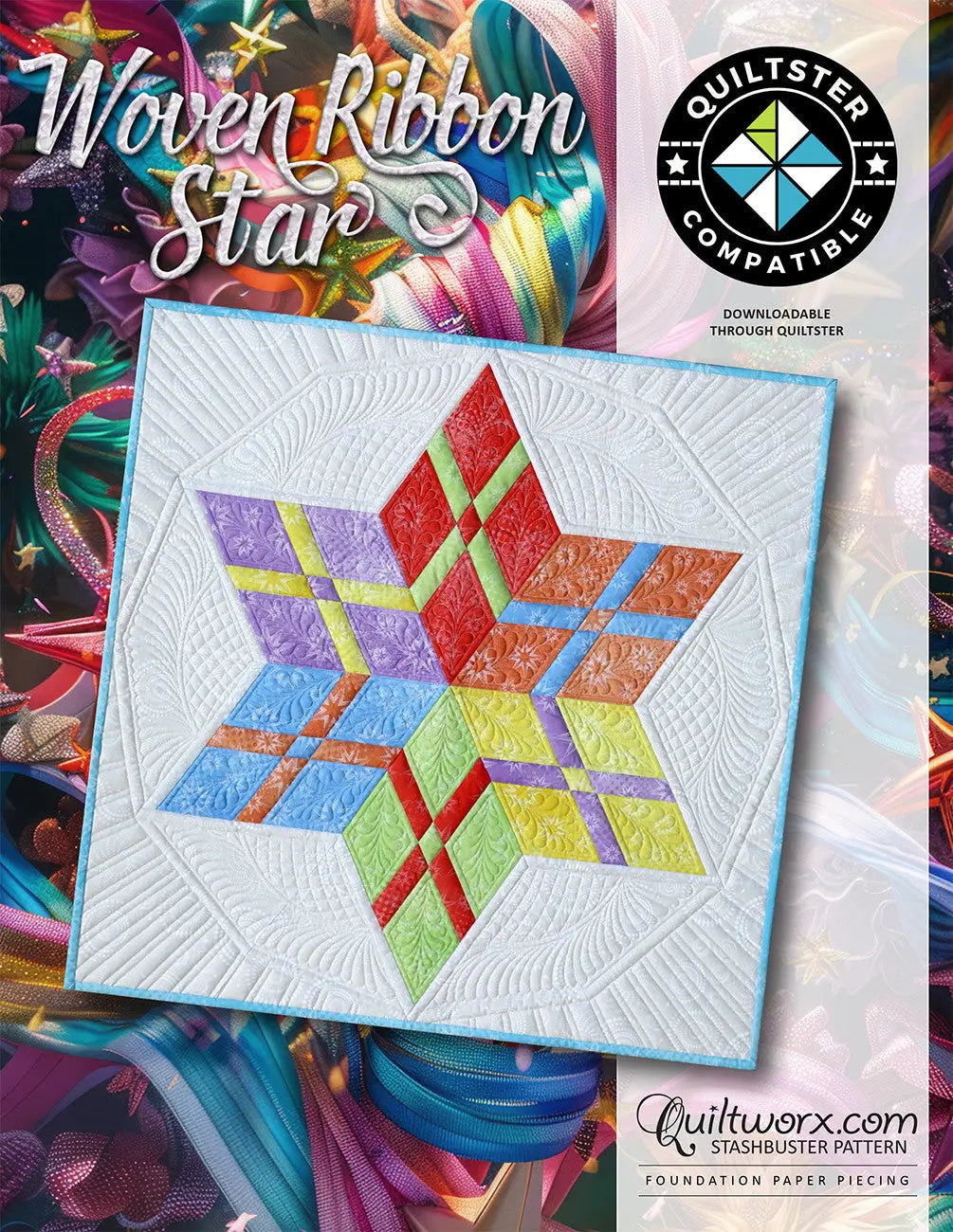 Woven Ribbon Star - Linda's Electric Quilters