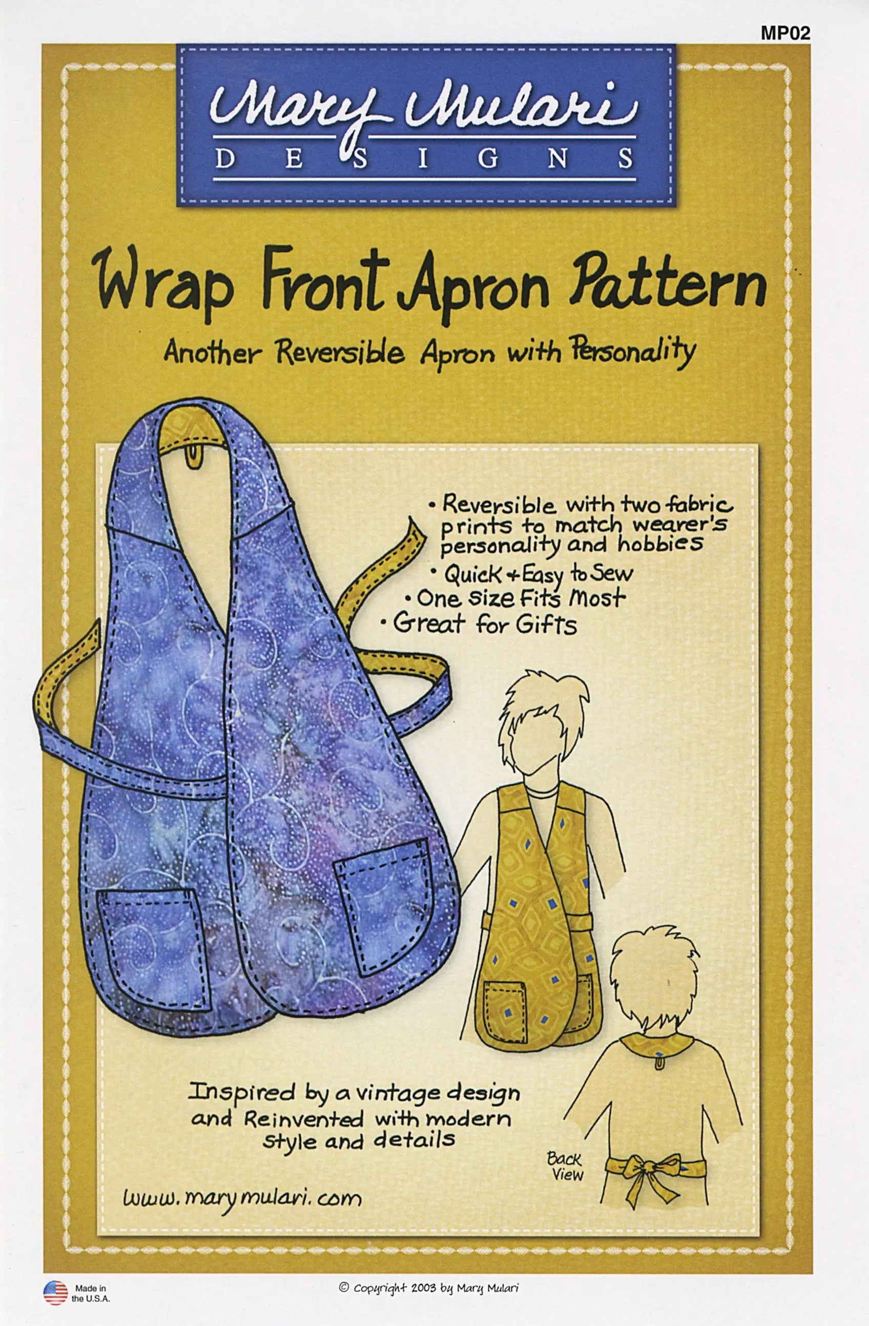 Wrap Front Apron - Linda's Electric Quilters